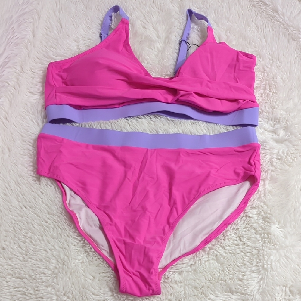NWT! Pink and Purple Bikini Set